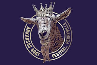 design wonderful typography goat logo