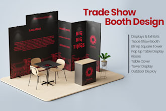 design trade booth show and backdrop for your exhibition