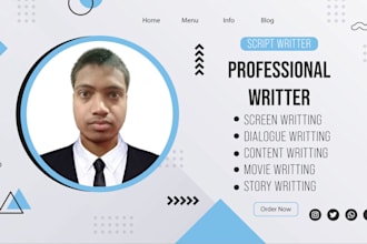 research and write a industry format script for you