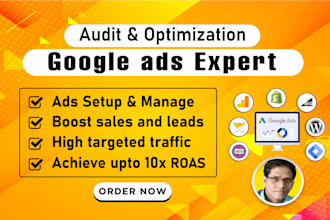 do audit and optimize google ads search ads PPC campaigns to get sales and leads