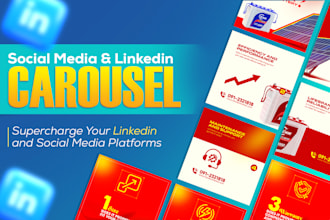 design professional linkedin banner, carousel, ads design