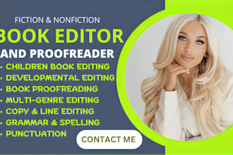 format fiction novel story, edit book proofread, nonfiction, memoir for amazon