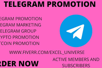grow crypto telegram promotion, telegram subscriber to gain real, active user
