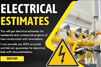 do electrical material quantity take off, and cost estimation