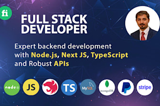 develop apps using node js, nest js and apis