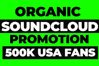 do organic soundcloud music promotion for your tracks or album
