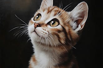 draw any pets dog cat or animals into oil painting portrait