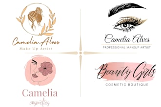make a modern luxury minimal, feminine, beauty, skin care, cosmetics logo