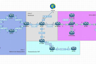 configure routing, static, ospf, rip, hsrp lab in eve ng, cisco packet tracer