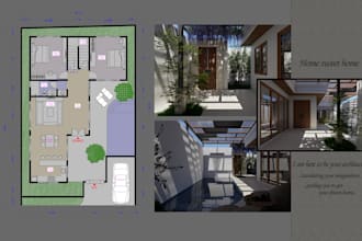 create tropical bali villa floor plan, following the shape of your site