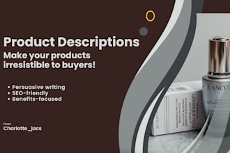write highly converting amazon, shopify, and etsy listing product description