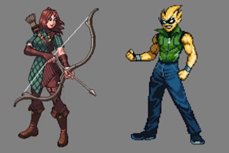 draw pixel art animation,pixel art character,pixel art illustration,8 bit art