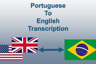 transcribe audio and video in portuguese and english