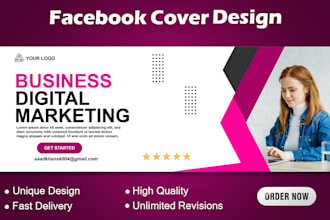 create facebook cover linkedin banner youtube banner design
