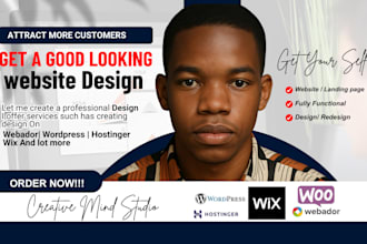 design redesign clone copy webador wix hostinger wordpress website, landing page