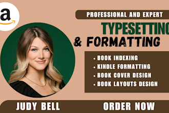 book typesetting, book formatting, layout design, cover design for amazon KDP