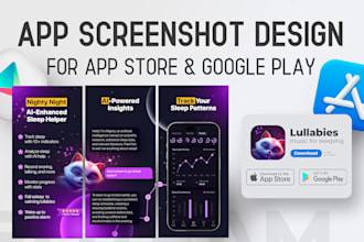 design app screenshots for aso google play and app store