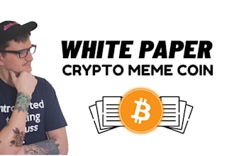 write crypto white paper design, meme coin white paper writing, ico nft gitbook