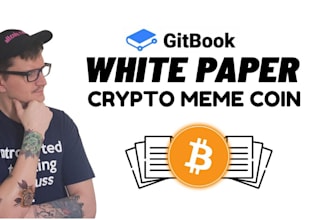 write crypto white paper design, meme coin white paper writing, ico nft gitbook