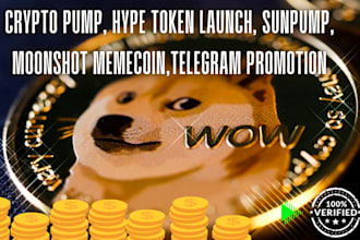 crypto pump, hype token launch, sunpump, moonshot memecoin,telegram promotion