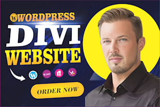 build wordpress blog, portfolio, booking, agency and business website using divi