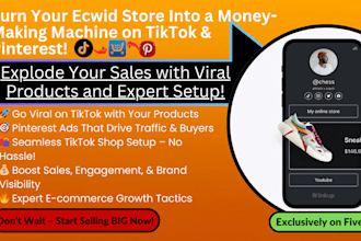 set up and optimize ecwid stores for tiktok and pinterest marketing