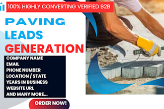 do b2b paving contractor lead generation linkedin leads list