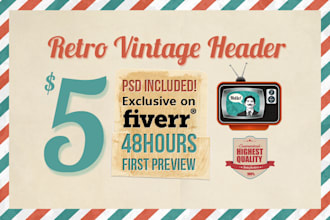 create an exclusive and unique classic vintage header for your site