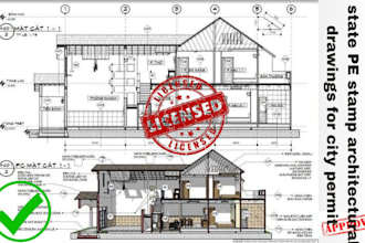 do professional civil engineering, architectural drawings with USA pe stamp