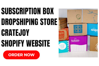 design a subscription box shopify website, subscription cratejoy shopify store