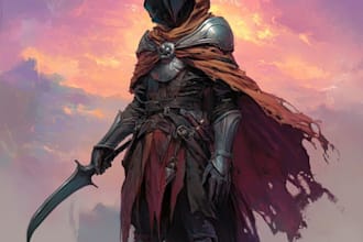 do a fantasy character dnd art and d and d character