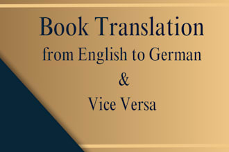 translate your book from english to german and vice versa