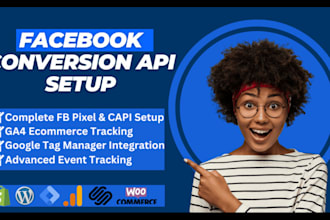 setup facebook pixel ga4 conversion API GTM and ecommerce tracking