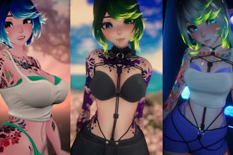 do vrchat avatar vrc avatar vr character 3d furry anime avatar nsfw model