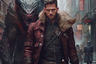 create a dnd art and d and d character for you