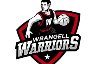 make high quality boys basketball club logo