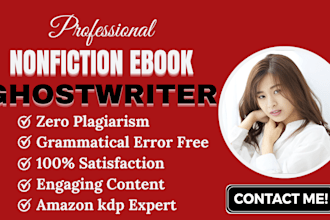 do self help ebook writing fiction ghostwriter nonfiction ghost book writer