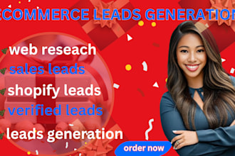 be provide targeted ecommerce leads to grow your business sales rep