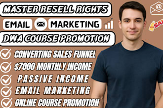 setup master resell rights with email marketing to maximize passive income