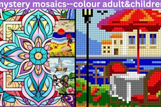 do mystery mosaics for adult and children