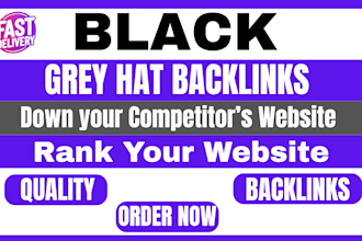 do high quality black grey hat SEO dofollow backlinks