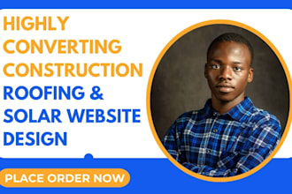 design converting roofing website solar website construction website