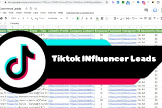 find best youtube influencer instagram and tiktok influencer email list