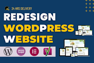 create wordpress website, expert in elementor, professional development