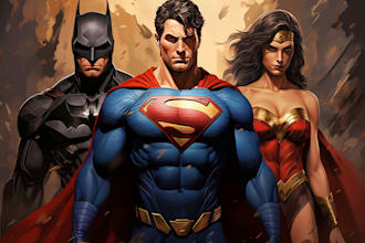 make cartoon characters and superhero comic for you