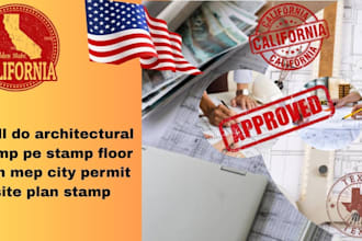 do architectural stamp pe stamp floor plan mep city permit site plan stamp