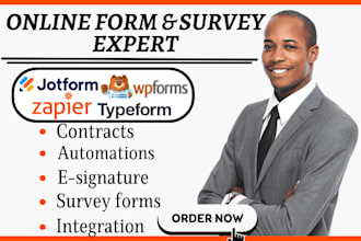 do zapier zap integration google forms jotform typeform wpforms docusign