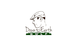 design brush stroke style golf logo
