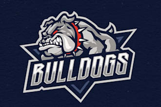 design bulldogs baseball team logo