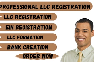 do USA llc registration, ein number, bank creation, for USA and non USA resident